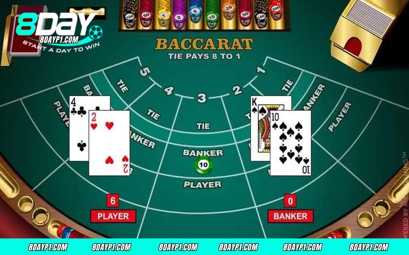 Baccarat là một trong những trò chơi được yêu thích nhất tại DG Casino 8DAY