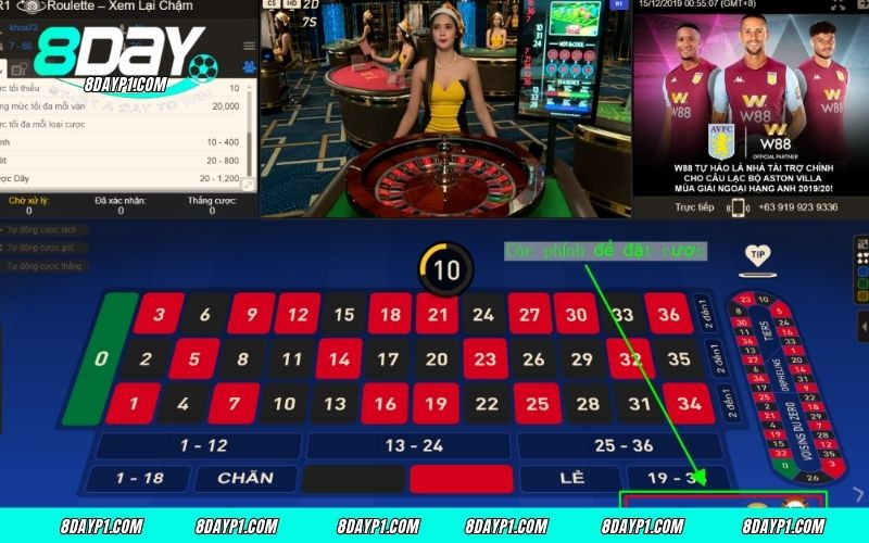 Roulette 8DAY có luật chơi đơn giản và tỷ lệ thưởng cao