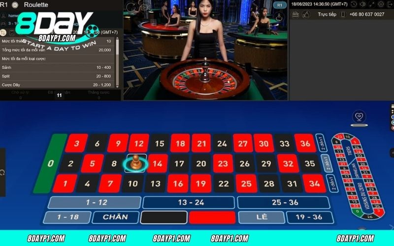 Luật chơi Roulette 8DAY rất đơn giản và dễ tiếp cận cho người mới