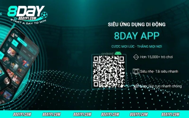 Người chơi tiến hành quét mã QR tải app 8Day 